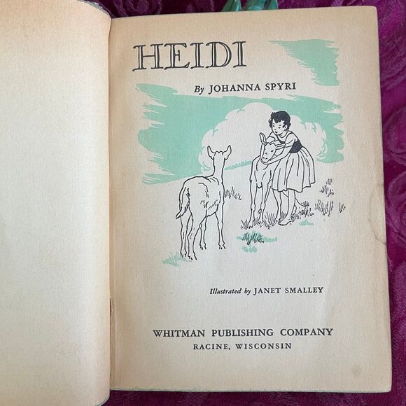 1955 Vintage Book: Heidi by Johanna Spyri. Illustrated by Janet Smalley - Picture 3 of 11